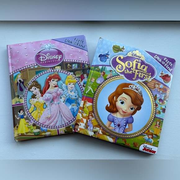 Disney | Toys | Disney Princess And Sofia The First Look And Find Books ...